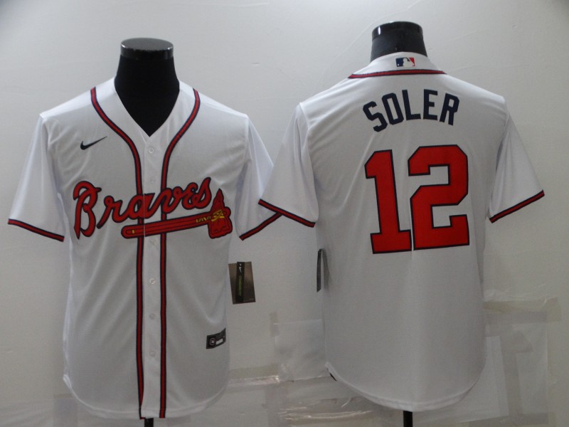 2021 Men Atlanta Braves #12 Soler white Nike MLB Jersey